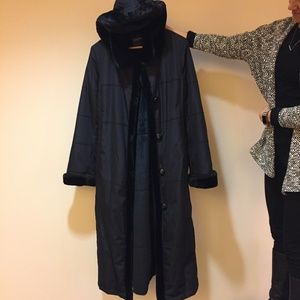 Neiman Marcus Long Black Winter Coat